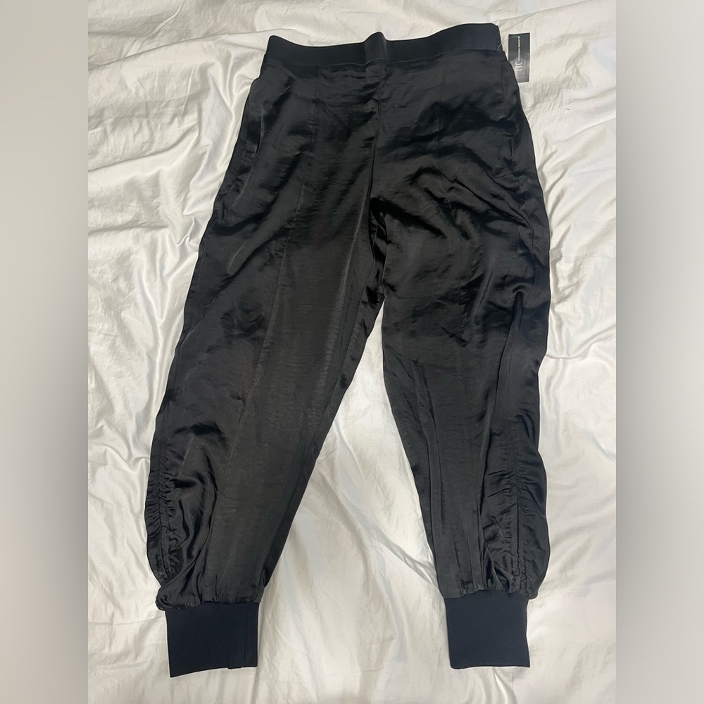 Brand new Black Satin Joggers